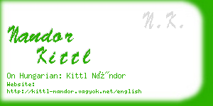 nandor kittl business card